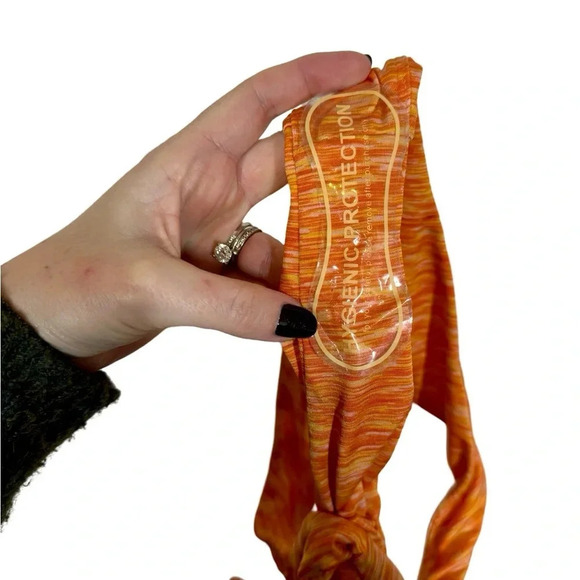 NWT Lovers + Friends Lucky Top (L) & Bottom (M) Bikini Orange Space Dye Revolve - Picture 9 of 13